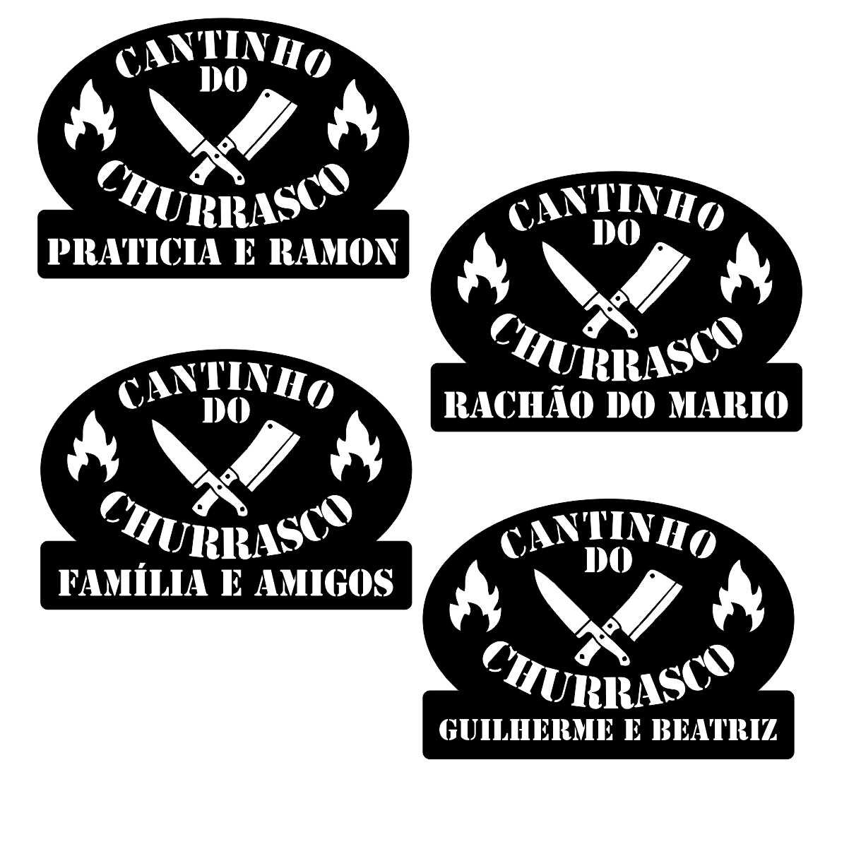 Placa Quadro Cantinho do Churrasco Personalizada Mdf 45x32cm - 5