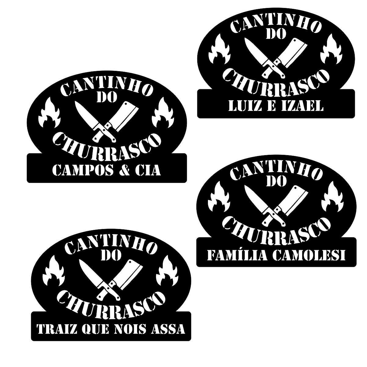 Placa Quadro Cantinho do Churrasco Personalizada Mdf 45x32cm - 4