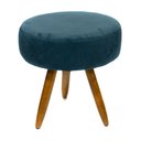 Ver imagem 1 de Puff Banqueta Retro Pés Castanho Palito Várias Estampas:azul