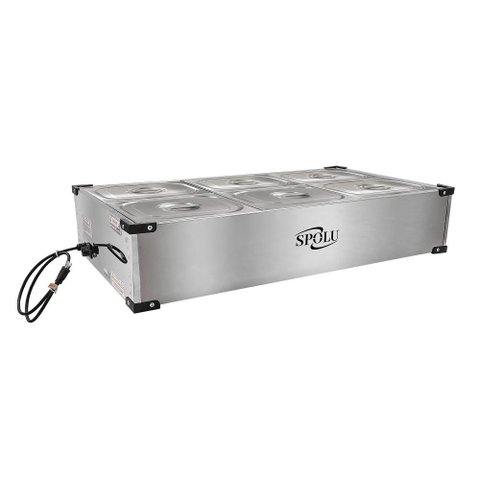 Buffet Térmico de Bancada Spolu 6 Cubas 127v Spl-507bc