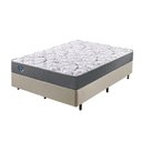 Ver imagem 1 de Cama Box Casal 138x188 Linho Bege com Colchão Mola Ensacada