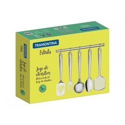 Jogo de Utensílios Inox 5 Peças Extrata Tramontina - 3 Jogo de Utensílios Inox 5 Peças Extrata Tramontina - 3