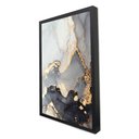Ver imagem 5 de Quadro Decorativo Abstrato Mármore Gray em Moldura Caixa TaColado Moldura Trad 1cm Branca com Vidro