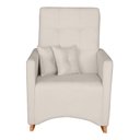 Ver imagem 3 de Poltrona de Amamentação e Descanso Anne com Base Balanço e Puff Bouclé Off White - Desk Design