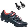 Sapatilha Mtb Ciclismo Absolute Nero II Vermelha + Pedal Shimano M520 - PRETO - 41 BR / 43 EUR - 1