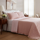 Ver imagem 1 de Colcha King Size Magnólia Bordada Luxo 200 Fios Maciez Total:rosa