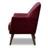 Poltrona Decorativa Retrô Recepção Magali Veludo Roxo Lansofbr Lansof Brasil - 4