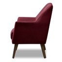 Ver imagem 4 de Poltrona Decorativa Retrô Recepção Magali Veludo Roxo Lansofbr Lansof Brasil