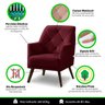 Poltrona Decorativa Retrô Recepção Magali Veludo Roxo Lansofbr Lansof Brasil - 7