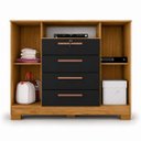 Ver imagem 6 de Cômoda Sapateira Essence 4 Gavetas 2 Portas Multiuso Moderno Quarto