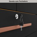 Ver imagem 4 de Cômoda Sapateira Essence 4 Gavetas 2 Portas Multiuso Moderno Quarto