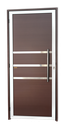 Ver imagem 1 de Porta Alumínio Lambril c/Friso c/Puxador D.Mix Corten 80 Brimak