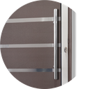 Ver imagem 3 de Porta Alumínio Lambril c/Friso c/Puxador D.Mix Corten 80 Brimak