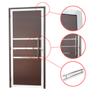 Ver imagem 2 de Porta Alumínio Lambril c/Friso c/Puxador D.Mix Corten 80 Brimak