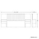 Ver imagem 4 de Cabeceira Olinda 4 Gavetas Quarto Freijo - Albatroz