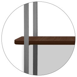 Prateleira Tripla Nicho Hone Modelo Industrial Decoração Casa 60x15 Prata/Villandry - 4