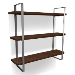 Prateleira Tripla Nicho Hone Modelo Industrial Decoração Casa 60x15 Prata/Villandry - 1