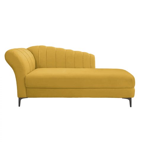 Divã Dani 1,40m Suede Mostarda - Dominic Decor