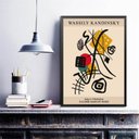 Ver imagem 2 de Quadro Poster Abstrato Kandinsky 24x18cm - com Vidro:madeira Preta