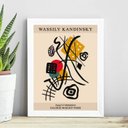 Ver imagem 1 de Quadro Poster Abstrato Kandinsky 24x18cm - com Vidro:madeira Preta