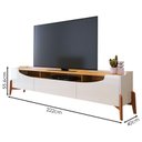 Ver imagem 2 de Rack Bancada Ambiente Studio com Painel para Tv Loft 2.2 Off White Nature - Imcal