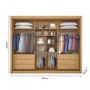 Ver imagem 2 de Guarda Roupa Casal Athenas 3 Portas de Correr 6 Gavetas MDF Peroba-Off White Móveis Europa