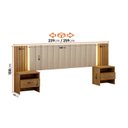 Ver imagem 3 de Cabeceira de Casal com 2 Mesas de Cabeceira e Led Los Angelis