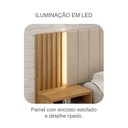 Ver imagem 5 de Cabeceira de Casal com 2 Mesas de Cabeceira e Led Los Angelis