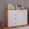 Cômoda Infantil Permóbili Encanto com 4 Gavetas e 1 Porta - Nature/Branco - 4