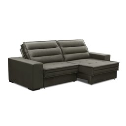 Sofá Retrátil e Reclinável 2 Lugares 170cm Bogotá Tecido Veludo iSofa:Cinza - 1