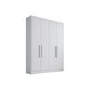 Ver imagem 1 de Guarda Roupa Solteiro 4 Portas e 3 Gavetas Moderni Branco - Novo Horizonte