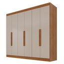 Ver imagem 2 de Guarda-Roupa Casal Malta 6 Portas 2 Gavetas Cinamomo/Off White - Pnr Móveis