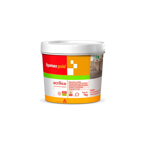 Rejunte Acrilico Ligamax Gold (ab) Branco 1 Kg - Sika