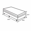 Ver imagem 3 de Cama Box Solteiro Colchão Aylla Espuma D33 NK Camas + Box Poliéster 62x88x188 Cor:Preto