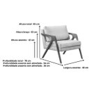 Ver imagem 3 de Kit 2 Poltronas Mona Luxo Madeira Maciça Cor Corino Caramelo Camell