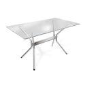 Ver imagem 1 de Mesa Loire Kappesberg Cromada com Tampo de Vidro Incolor 140cm