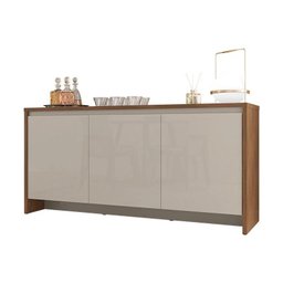 Buffet Aparador Sala Estar Madrid 3 Portas Cedro/off White - 1