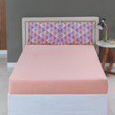 Ver imagem 2 de Jogo de Lençol Luar Casal 3 Peças Malha 100% Algodão Estampado Salmão Geométrico