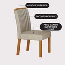 Ver imagem 5 de Conjunto Sala de Jantar Jade Gold 1,20m Tampo Off 4 Cadeiras Jade Cinamomo/Joli Palha