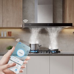 Coifa de Parede Smart Pro Touch Midea 90cm Mh90m77at22mw1 - 127v - 5