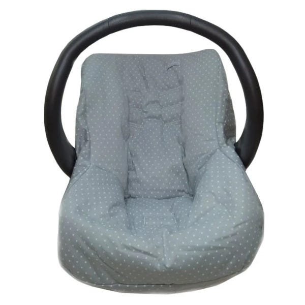 Capa de Bebe Conforto Tecido de Estampa de Estrelas Cinza - 3
