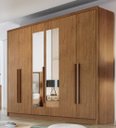 Ver imagem 1 de Guarda Roupa Casal Vertice New 6 Portas 6 Gavetas com Espelho Nh Rei de Casa Cumaru