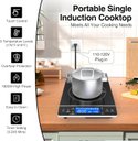 Ver imagem 4 de Vbgk Induction Cooktop 1800w, Portátil, 9 Níveis, Controle Touch, 110v