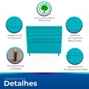 Ver imagem 3 de Cabeceira Estofada com Capitonê para Cama de Casal 160 Mirage Suede