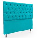 Ver imagem 5 de Cabeceira Estofada com Capitonê para Cama de Casal 160 Mirage Suede
