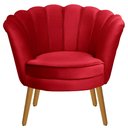 Ver imagem 5 de Kit Duas Poltronas Pétala em Sued Premium Vermelho Sua Casa Decorações