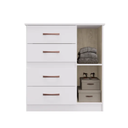 Ver imagem 2 de Cômoda Caribe 508 4gav 1pts Branco Flex C/pé Cod: 676.023