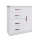 Ver imagem 3 de Cômoda Caribe 508 4gav 1pts Branco Flex C/pé Cod: 676.023