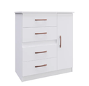 Ver imagem 3 de Cômoda Caribe 508 4gav 1pts Branco Flex C/pé Cod: 676.023