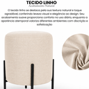 Ver imagem 5 de Kit 02 Puff Siena 45cm Decorativo Puffe Banqueta Tecido Linho